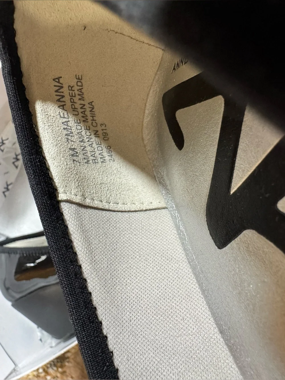 EUC Anne Klein Sport Black Patent Wedge Loafers with Elastic Strap